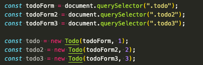 use todoClass js