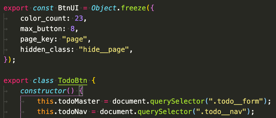 use object.freeze