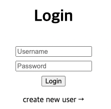 login page