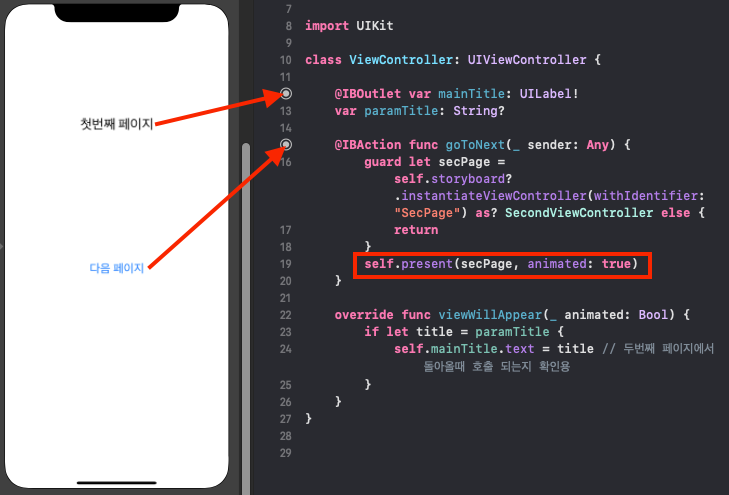 viewController code